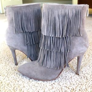 Chinese Laundry Suede Fringe Booties